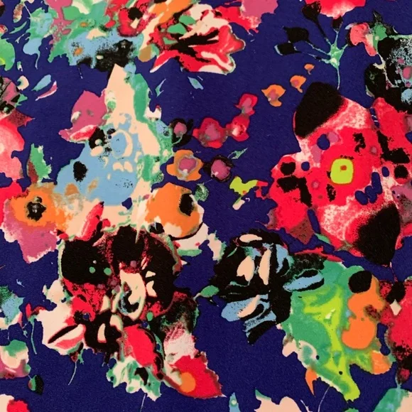 🦋Nicole by Nicole Miller pencil skirt stretchy floral multicolored size small - Picture 2 of 8